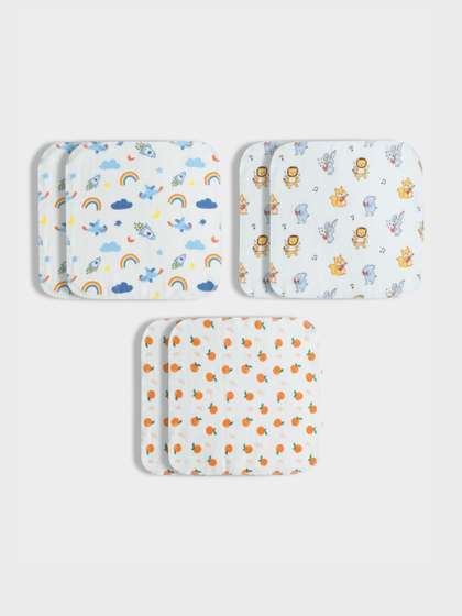 Orange Sugar Pack Of 6
                    Printed Cotton Muslin Napkins