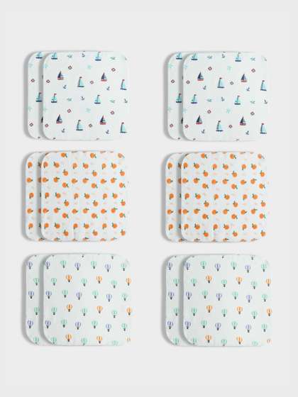 Orange Sugar Pack Of 12
                    Printed Cotton Muslin Napkins