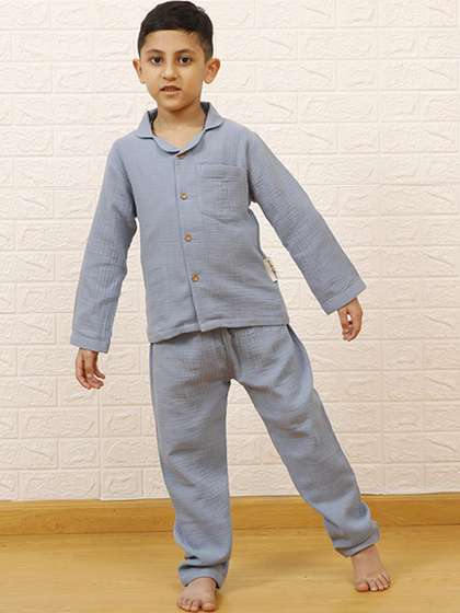 Snuggly Spaces
                    Kids-Unisex Blue Nightdress