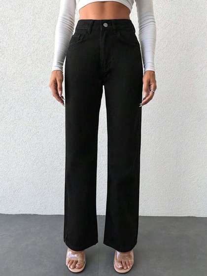 Stylecast X Kotty
                        Women Straight Fit High-Rise Stretchable Jeans