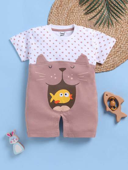 Toonyport Infants
                      Printed Pure Cotton Round Neck Rompers