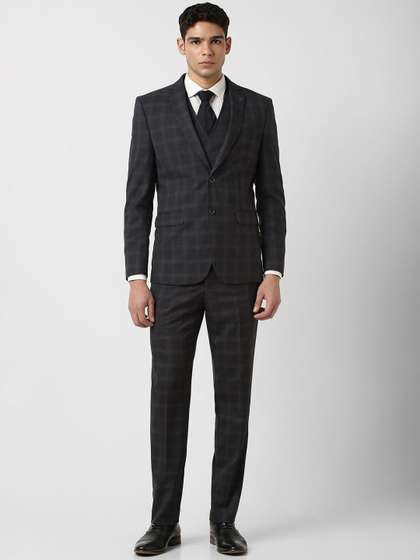 Van Heusen Checked
                        Slim Fit Formal Four Piece Suit