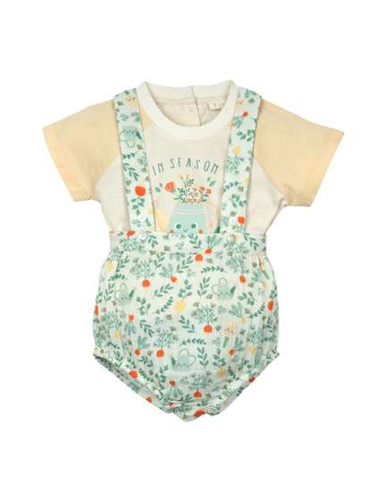 TIDY SLEEP Infant Girls
                    Printed Pure Cotton Bodysuit
