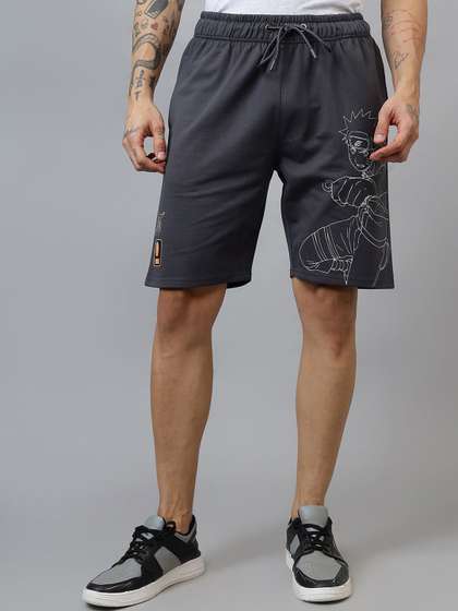 Free Authority Men
                        Naruto Anime Printed Mid Rise Shorts