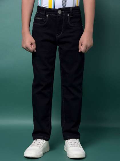 Crimsoune Club Boys
                    Straight Fit Mid-Rise Heavy Fade Stretchable Jeans