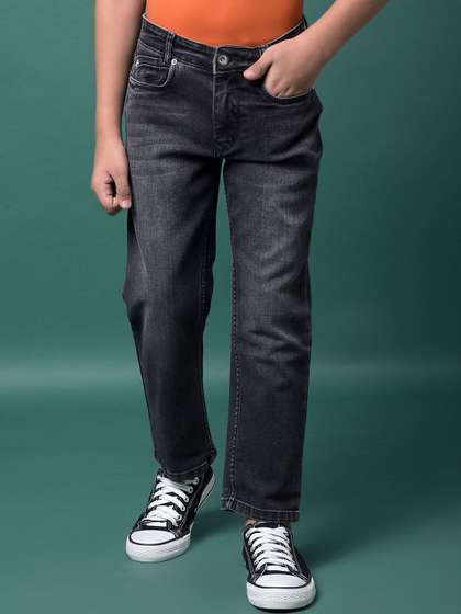 Crimsoune Club Boys
                    Straight Fit Mid-Rise Heavy Fade Stretchable Jeans