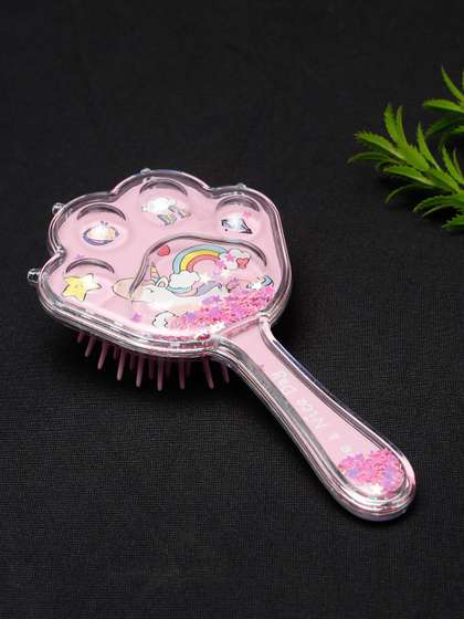 Stoln Unicorn Theme With
                    Star Glittery Hair Brush- Pink