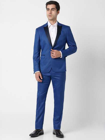 Van Heusen Textured
                        Slim Fit Single Breasted Notched Collar 2-Piece
                        Suit