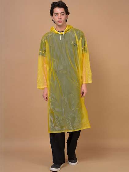 Dollar Unisex Yellow
                        Lightweight Waterproof Reusable & Adjustable
                        Hood Rain Poncho