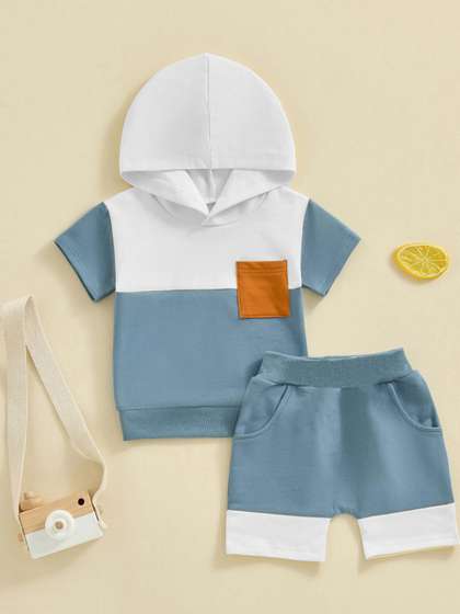 Hikuj Boys Turquoise
                    Blue Clothing Set