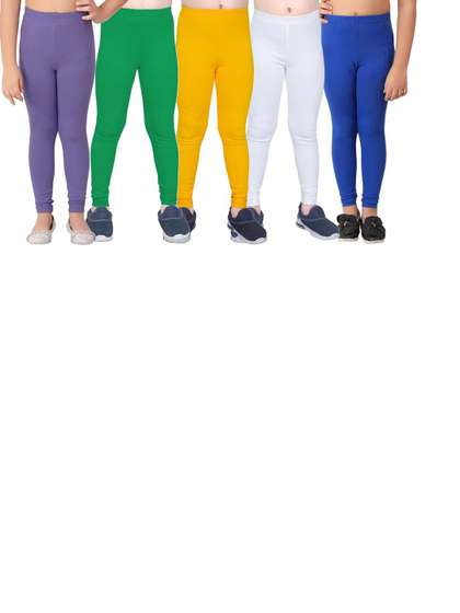 Tik Tok WEARS Girls
                    Yellow Churidar Length Leggings