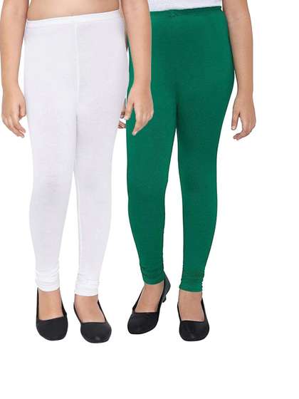 Tik Tok WEARS Girls
                      White Churidar Length Leggings