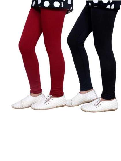 Tik Tok WEARS Girls
                    Maroon Churidar Length Leggings