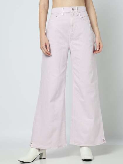 GAP Women
                        Relaxed-Fit Wide-Leg Coloured Mid-Rise Jeans