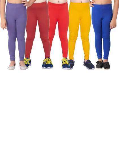 Tik Tok WEARS Girls Red
                    Churidar Length Leggings