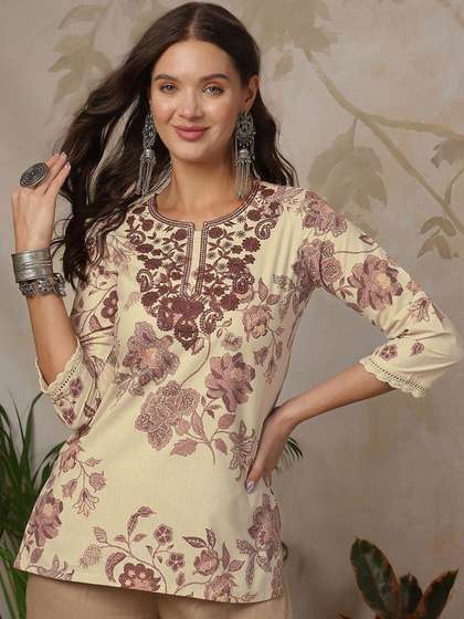 Uparna Women Ethnic
                        Motifs Embroidered Chikankari Kurta