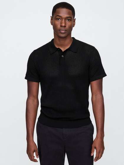 Price History of GAP Pure Cotton Self Striped Semi Sheer Polo