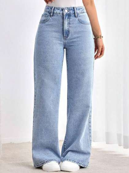 VBEAUTI Women Solid
                        Jean Boyfriend Fit High-Rise Stretchable Jeans