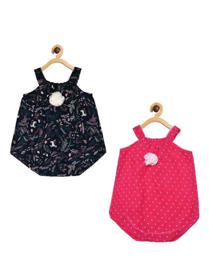 Creative Kids Infants
                    Girls Pack Of 2 Printed Bodysuits