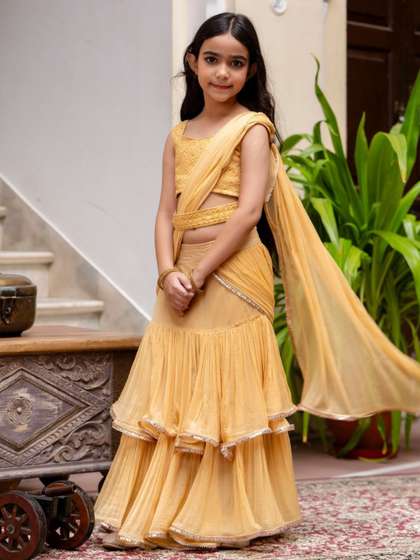 Sangria Girls
                    Embroidered Choli & Lehenga With Attached
                    Dupatta