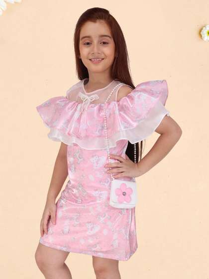CUTECUMBER Embellished
                      Applique Dress
