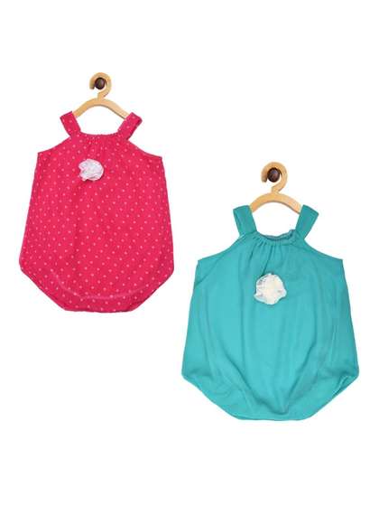 Creative Kids Infants
                    Girls Pack Of 2 Printed Bodysuits