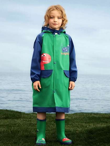Little Surprise Box
                        Kids Dino Knee Length Raincoat
