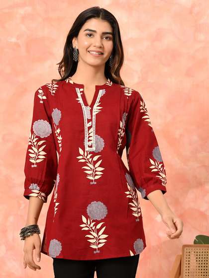 Sangria Floral
                        Printed Pure Cotton Kurti