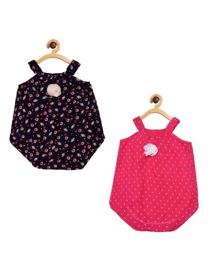 Creative Kids Infant
                    Girls Pack Of 2 Polka Dot Printed Bodysuit
