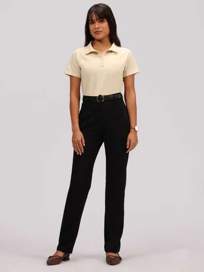 Blissclub Women
                        AM:PM Air Cotton Straight Pants Regular