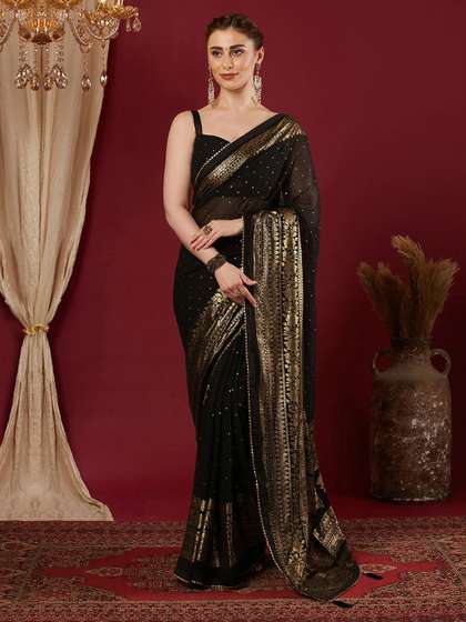 KALINI Women Woven
                          Design Saree With Unstiched Blouse Piece