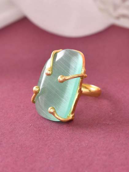 Dressberry
                        Gold-Plated Stone-Studded Finger Ring