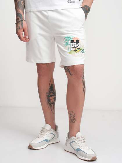 HIGHLANDER Men
                        Drawstring Mickey Mouse Printed Shorts