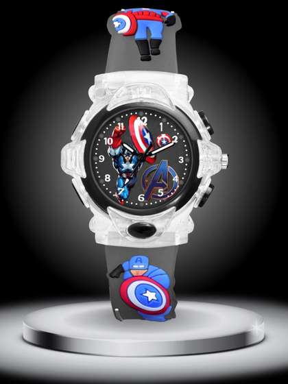 ON TIME OCTUS Kids
                    Printed Dial & Straps Analogue Watch KD-133
                    BLACK CAPTAIN