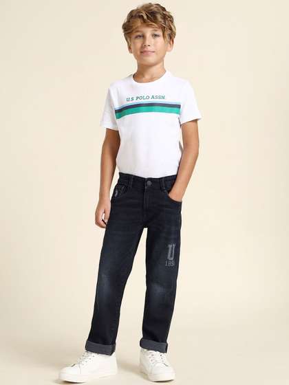 U.S. Polo Assn. Kids
                      Boys Relaxed Fit Mid-Rise Heavy Fade Stretchable
                      Jeans