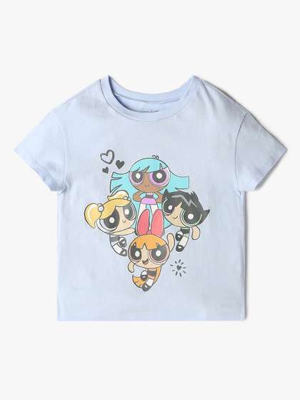 GAP Girls Pure Cotton
                      Powerpuff Girls Printed T-shirt