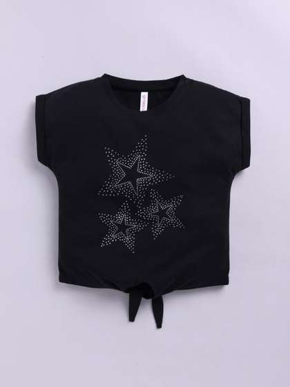 giniekids Girls
                    Embellished Pure Cotton Regular Top