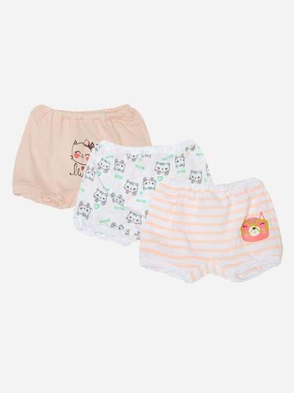 Bodycare Girls Assorted
                    Pack Of 3 Printed Cotton Briefs