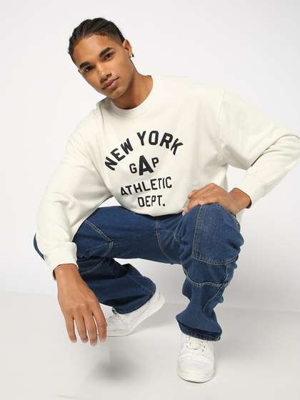 GAP Typography
                        Embroidered Crew Neck Sweatshirt