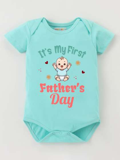 BLUSHES Infants Father's
                    Day Theme Printed Pure Cotton Bodysuit