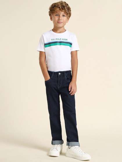U.S. Polo Assn. Kids
                      Boys Relaxed Fit Mid-Rise Stretchable Jeans