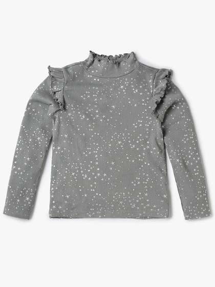 GAP Girls Star Foil
                    Print Ruffles Cotton Top