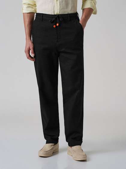 Banana Club Men
                        Linen-Look Cotton Trousers