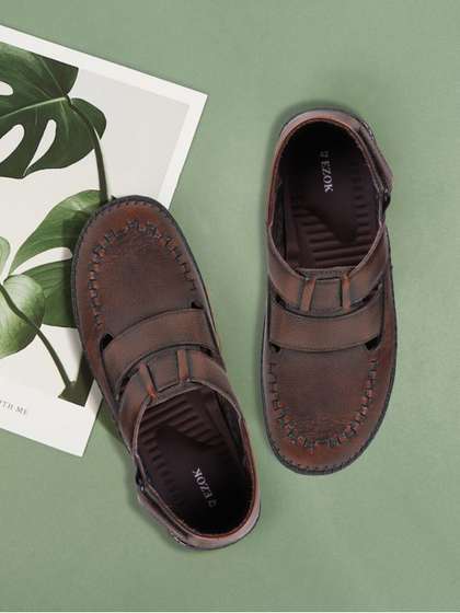 EZOK Men Leather Comfort
                    Sandals