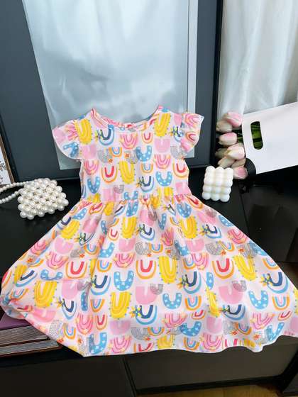 FOREVER FRIDAY Girls
                    Conversational Printed Fit and Flare Knee Length
                    Dress