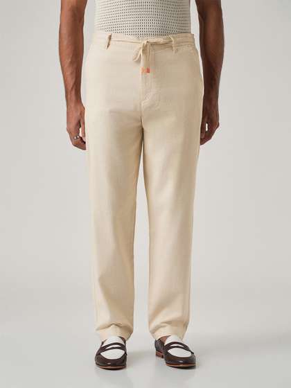 Banana Club Men
                        Linen Look Cotton Trousers