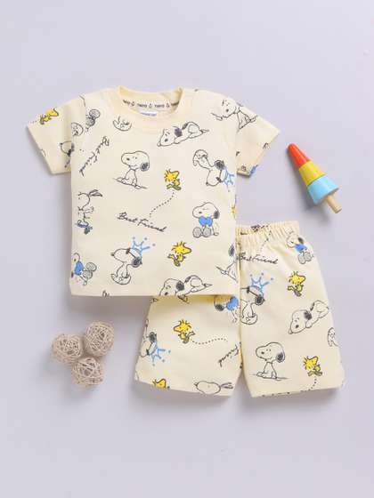 YK X Tinyo Infant Boys
                    Pure Cotton Printed T-shirt with Shorts