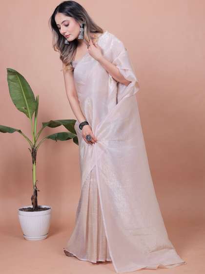 Anneca Women Solid
                          Shimmer Tissue Saree