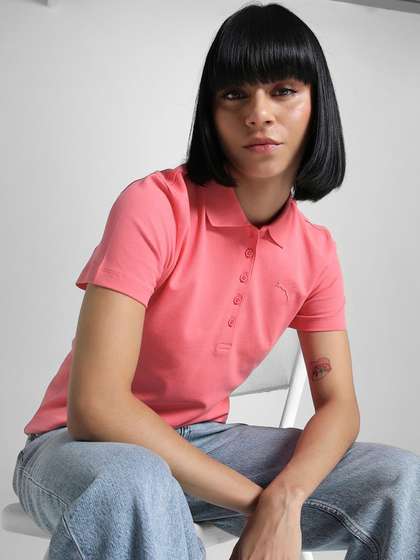 Puma ESS Basic
                          Logo Polo Collar Cotton T-Shirt