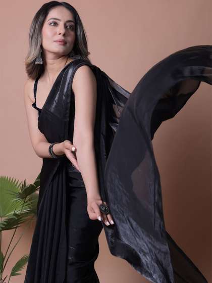Anneca Women Satin
                          Saree with Blouse Piece